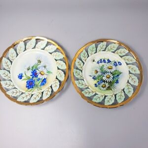 Vintage Set Of 2 Reticulated Plates